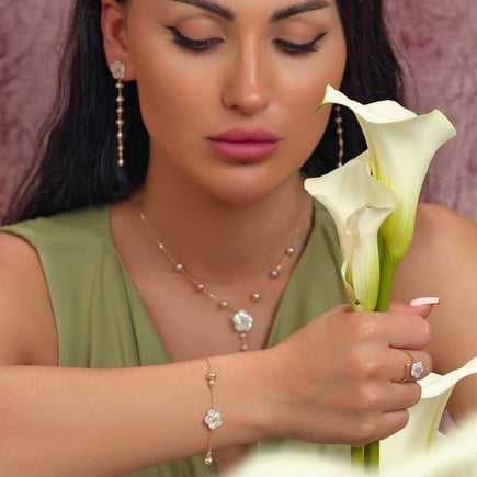 Flora set |  18K gold and diamonds
