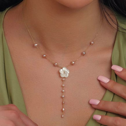 Flora Necklace |  18K gold and diamonds