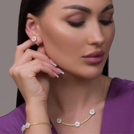 طقم مسك | ذهب 18K وألماس