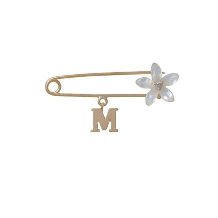 Baby Letter Brooch – 18K Gold & Diamonds (English Letters)