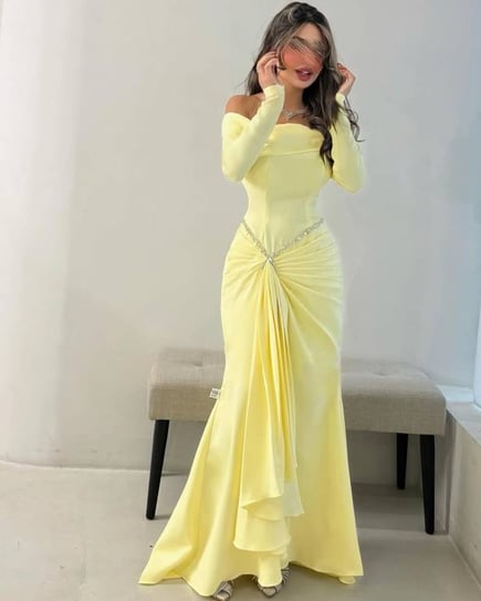 فستان سهره ليموني