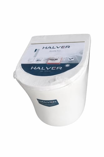  كرسي حمام معلق دائري ابيض HALVER 