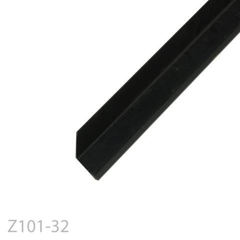 زاوية بروفايل نهاية السيراميك حرف L - أسود 3×3 سم