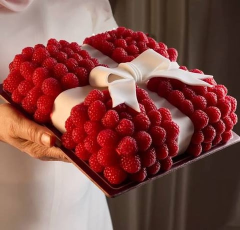 Red Bow Cake