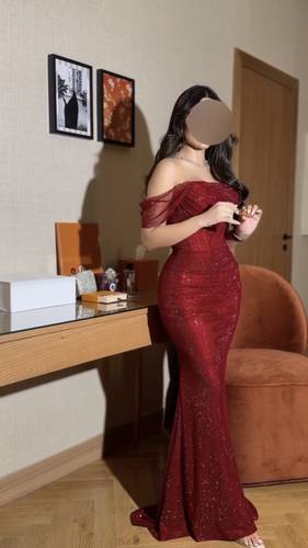 فستان احمر للمناسبات الزواج 