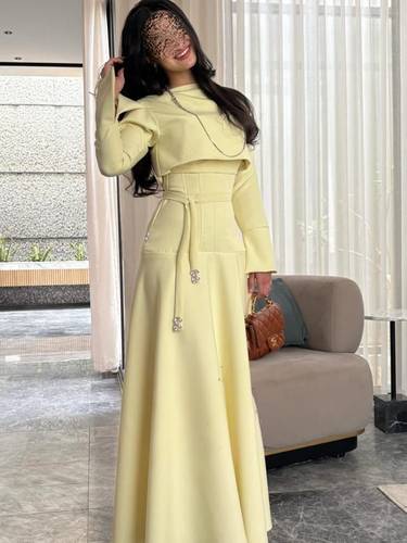 فستان ليموني مناسب للعيد 