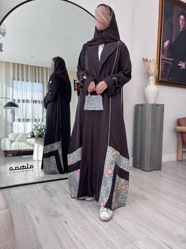 عباية كريب لولو بتدخيلات لنن