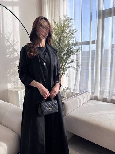 عباية لنن مع بليزر و بنطال