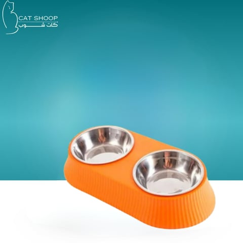 صحن طعام مزدوج مع اصحن استيل  807
