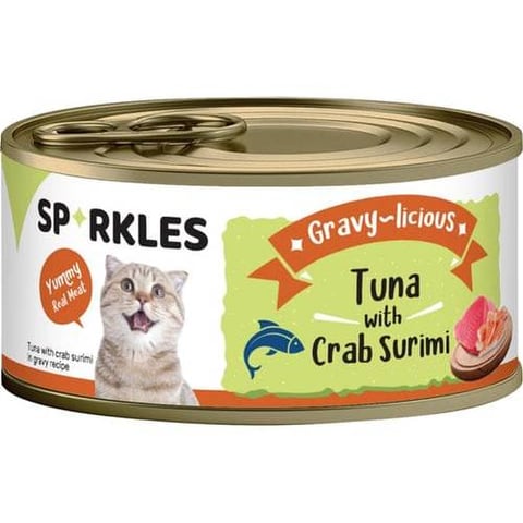 Sparkles Gravy-licious Tuna with Crab Surimi Canned Wet Cat Food