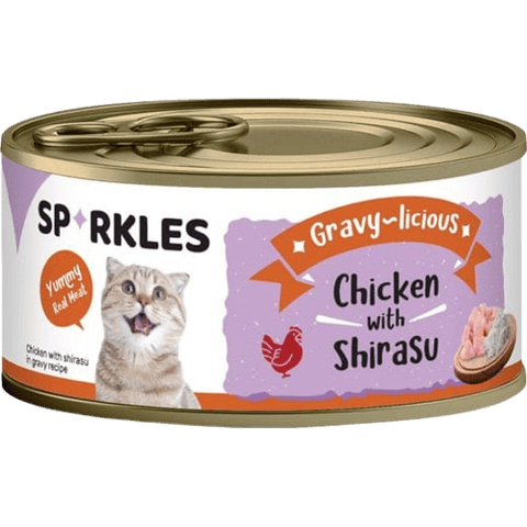 Sparkles Gravy-licious Chicken with Shirasu Canned Wet Cat Food