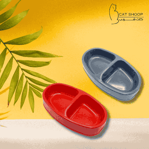 صحن مزدوج - بلاستيك
