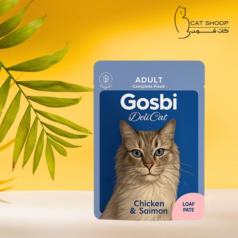 غوسبي طعام رطب أظرف بالدجاج والسالمون للقطط 70g