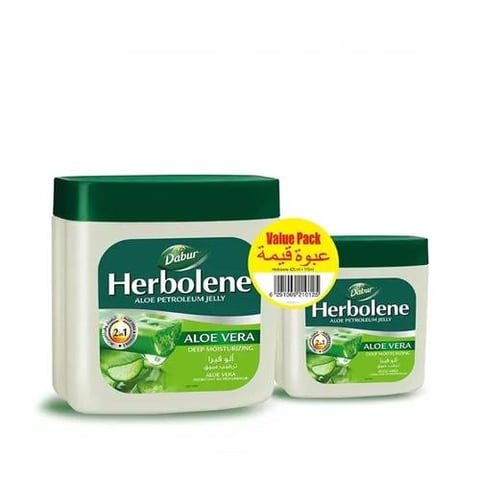 Herboline Petroleum Jelly to nourish and soften the skin with aloe vera 425 ml offer + 115 ml free - Dabur