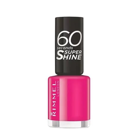 Rimmel London 60 Seconds Super Shine Nail Polish 323 Funtime Fuchsia - 8ml