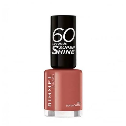 Rimmel London 60 Seconds Super Shine Nail Polish 707 TAN-A-COTTA - 8ml