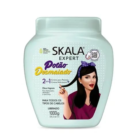 Moisturizing cream for all hair types with castor oil extract, potato desmaido, 1000 grams - Skala