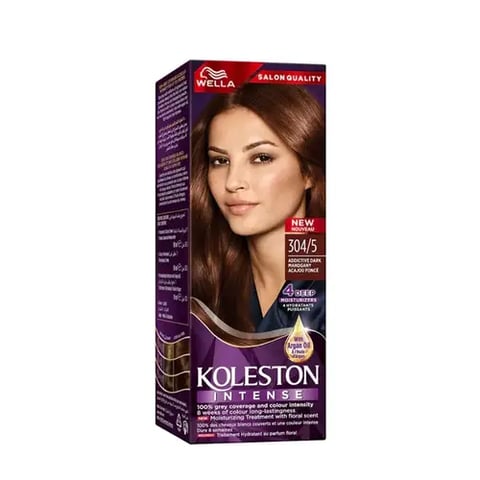 Cream Hair Dye 304/5 Dark Mahogany - Wella Koleston
