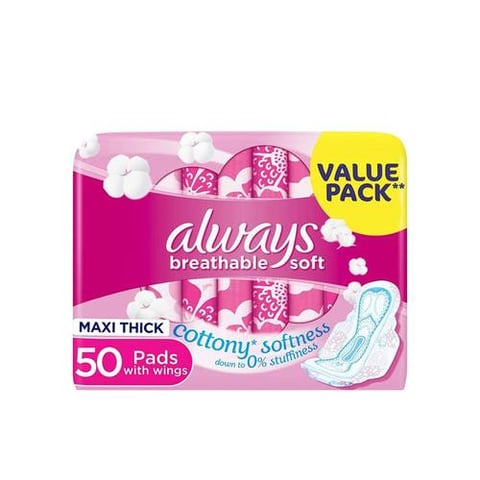 Maxi sanitary pads 50 pads - Always
