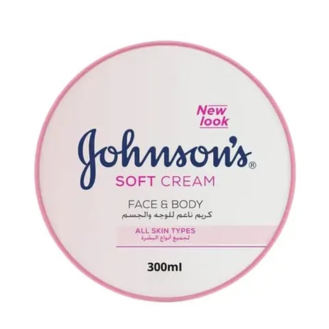 Johnson's Soft Moisturizing Cream for Face and Body 300ml