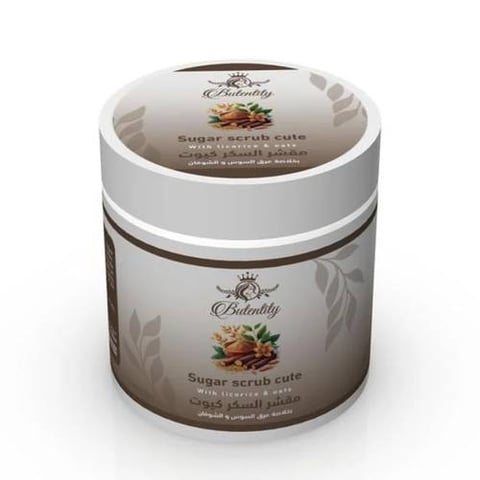 Sugar scrub for face and body with licorice and oat extracts 