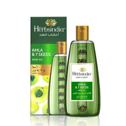 India Herbs - Amla and 7 Seeds Hair Oil, Strong and Thick, 280 ml