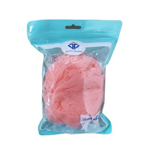 Pink nylon loofah - ether