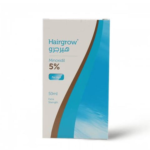 Minoxidil hair growth solution to prolong and stimulate hair growth at a concentration of 5% / 50 ml - Dar Al Dawa
