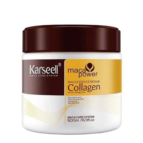 Treatment mask for damaged and dry hair with collagen and maca essence 500 ml - KARSEELL