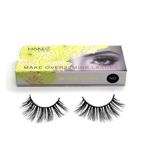 Mink Lashes 3D eyelashes, shade N22 - Make Over 22
