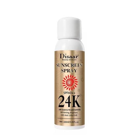 بخاخ واقي شمس ++SPF60 بخلاصة الذهب عيار 24 و ونيكوتيناميد 160مل - ديسار 