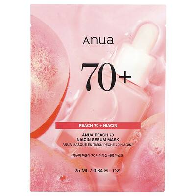 Hydrating sheet serum mask with niacin and peach, 25 ml - Anua