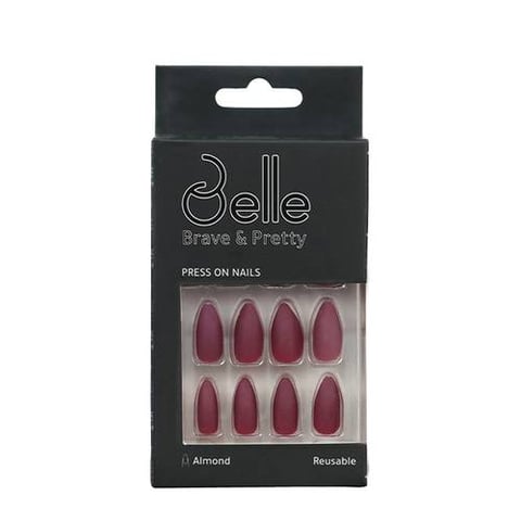 Self-adhesive artificial nails mysterious purple mauve 24 pieces - Belle