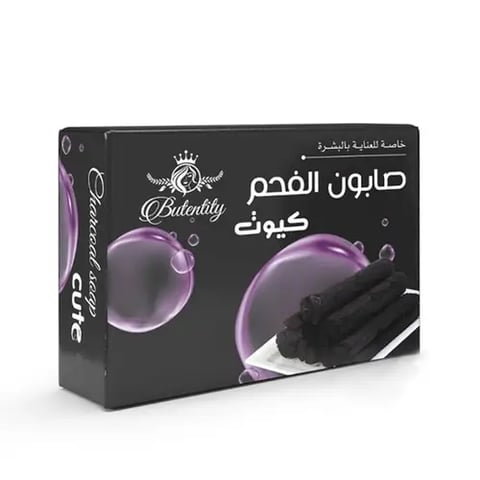 Charcoal soap cute for skin care, 100 grams - Butentity