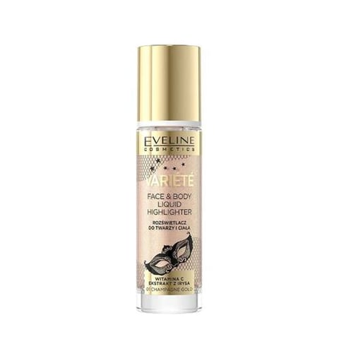 Variete Liquid Highlighter for Face and Body 01 Champagne Gold 30ml - Eveline