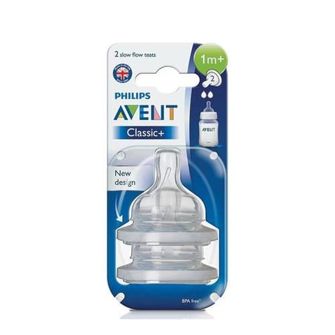 Ultra Soft Slow Flow Nipple With Integrated Anti-Colic Valve 1 Month - Philips Avent