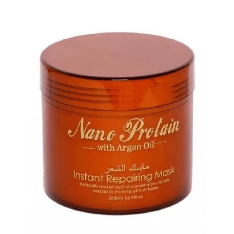 Repairing and moisturizing hair mask with argan oil and protein 500 ml - Nano Protein