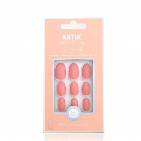 Oval Self-adhesive Nails Bubblegum Color 09 - Katia