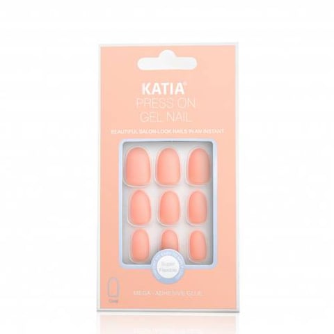 Katia - Self-adhesive oval nails, light nude color 13