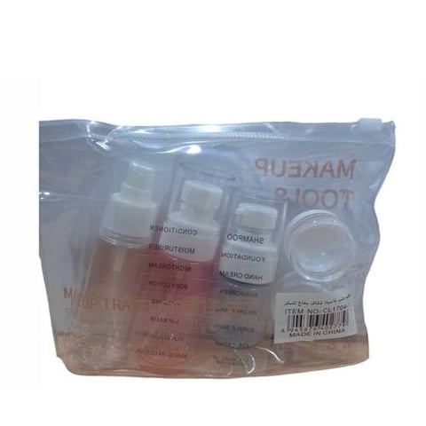 Transparent plastic travel box set of 5 pieces - Atheer