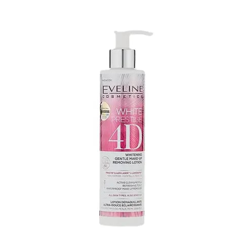 Eveline White Prestige 4D Gentle Brightens Makeup Removing Lotion Hyaluron 245ML