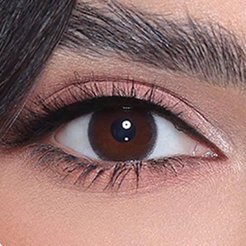 Monthly 3D Ochre color cosmetic lenses - 3D Colors