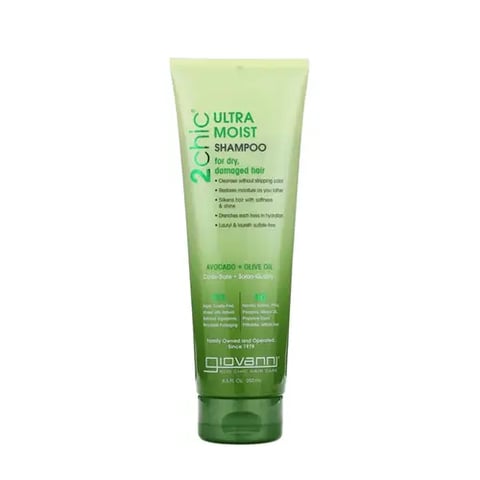Ultra-moisture shampoo for dry and damaged hair with avocado and olive oil 250ml - Giovanni