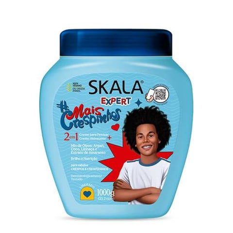 Skala Moisturizing and Nourishing Hair Cream for Children with Cornstarch, Coconut Oil, Flaxseeds, and Shea Butter 1000g