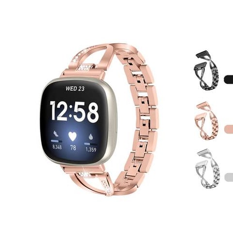 Metal Replacement Band for Fitbit Versa 3/Versa 4/ Fitbit Sense/ Sense 2 Watches