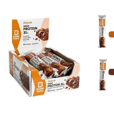 بورن وينر -  ديلوكس كرانشي بروتين بار  - Born Winner - Deluxe Crunchy Protein Bar