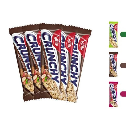 سانتيه - كرانشي بروتين بار  (5 قطع) - Sante Crunchy Protein Bar