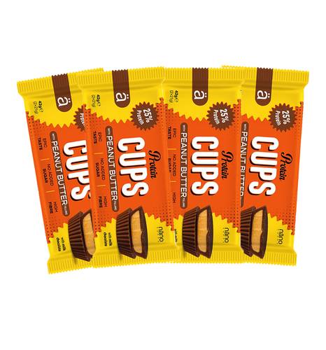 نانو سبس - أكواب بروتين زبدة الفول السوداني  (4 حبات) - Nanosupps Protein Cups Peanut Butter