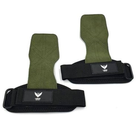 فيجور - حزام كروس فيت جلد طبيعي مزدوج الطبقات - Vigor - Double-Layer Leather CrossFit Grips