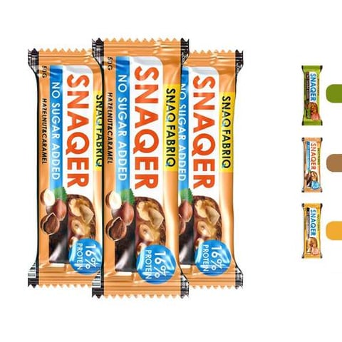 سناك فابريك - سناكر بروتين بار بدون سكر مضاف (3 حبات) - SNAQ FABRIQ - Glazed Protein Cookie